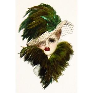 Unique Creations Lady Face Mask Wall Hanging Decor   401572036977